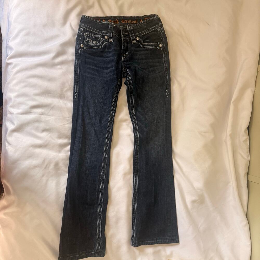 Women’s rock revival jeans, boot cut size 26